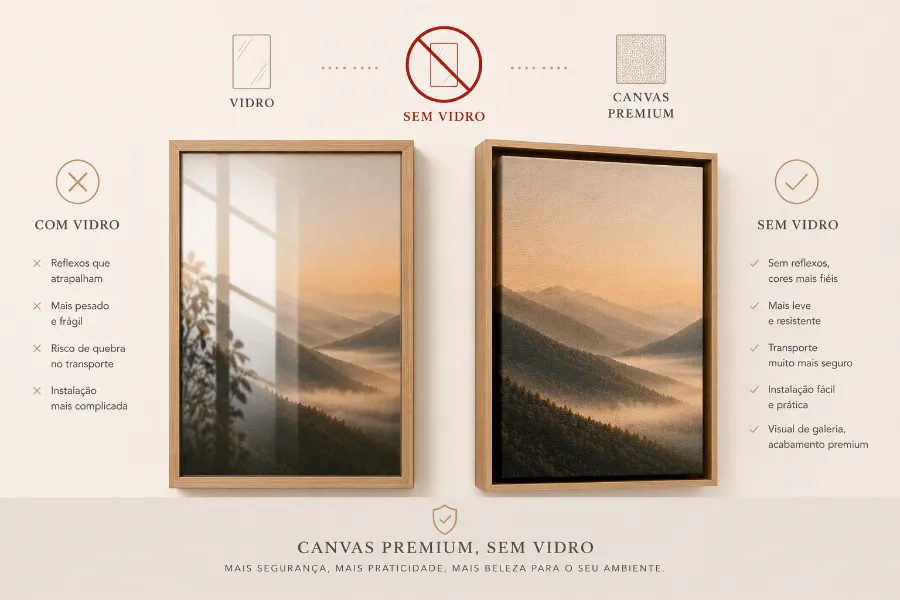 COM vidro vs SEM vidro